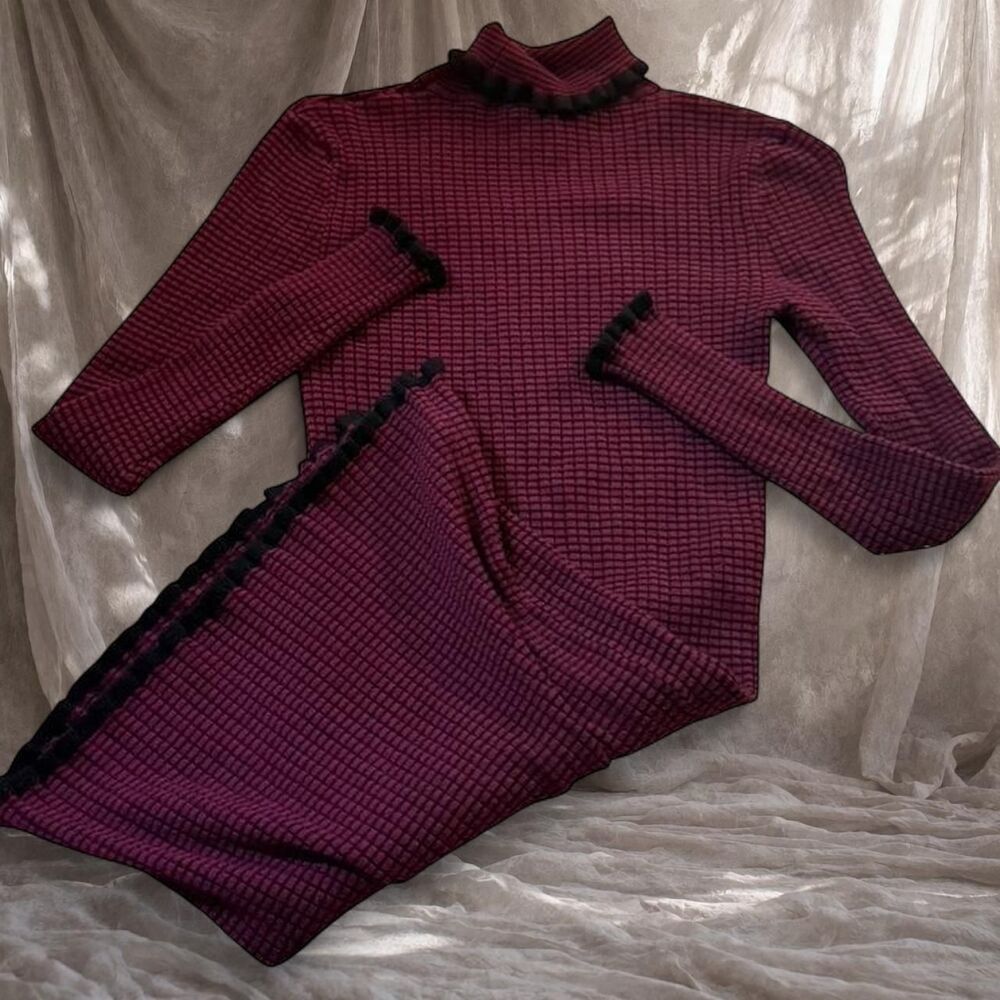 Forever-21 Women's Burgundy and Red Dress